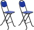 Folding Stool Heavy Duty Chair for Home/Study Chair and Restaurant/Café NAMAZ Chair 1 Pc (Blue). 