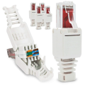 8P8C No Tool-less CCTV POE Plug RJ45 Connector Crystal CAT6. 