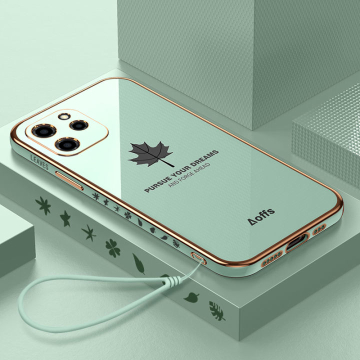 COROGI%20for%20Huawei%20Nova%20Y61%20Back%20Cover%20with%20Wrist%20Strap%20Luxury%206D%20Plating%20Maple%20Leaf%20Cases%20Full%20Camera%20Protection%20Slim%20Soft%20Silicone%20Bumper%20Mobile%20Phone%20Case%20-%20Image%202