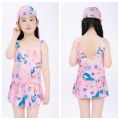 Hooded New Children's Suit Swimming Suit One-Piece Baby Girl Swimsuit Student Swimming Trunks Children and Teens Hot Spring Bathing Suit. 