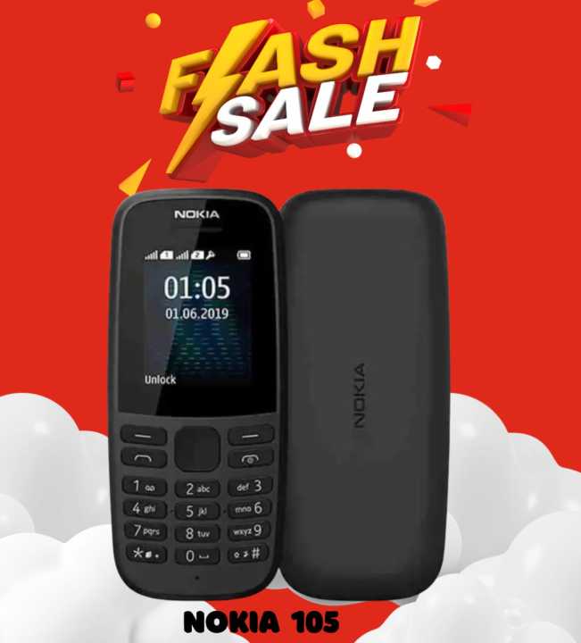 Nokia 105 Dual Sim 4th Edition With Warranty Feature Push button Phone 1.77" Display Battery Long Standby Flashlight Radio