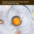 Separator of egg yolk in stainless steel Separator White Egg Sieve Device Mini kitchen utensils (13 x 7 x 2.8 cm). 