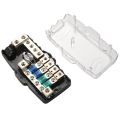 Multi-functional LED Car Audio Stereo ANL Fuse Holder Distribution 0/4ga 4 Way Fuses Box Block 30A 60A 80Amp. 