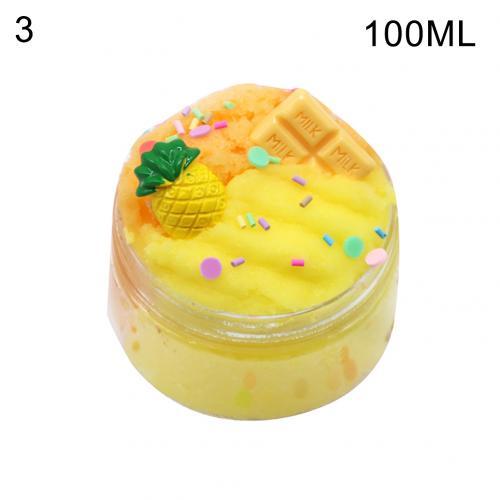 Fluffy Doughnut Chocolate Cream Brushed Sime Putty Clay Filler Clear Slime Box Toys for Children Soft Squishies DIY Toy