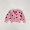 Autumn Winter girl infant knited love long sleeve sweater baby cute knit cardigan tops newborn cotton coat kid knitwear. 