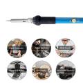 60W Electric Adjustable Temperature Welding Soldering Iron + 5 Replacement Soldering Tips Set. 