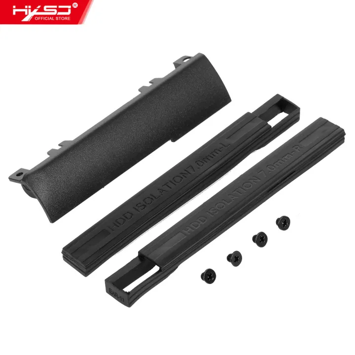 HXSJ 1Pc New Hard Drive Caddy Cover + 7Mm Hdd Isolation Rubber Rails Replacement For Dell Latitude E6440