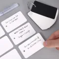 【ZOSR】100Sheet Handwritten Card Portable Blank Binder Note Pad Index Card Note Memo Papers with Iron Binder Ring Combinable Flipping Study Flash Cards. 