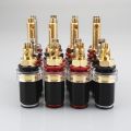 Audiocrast ST650 Gold Plated Banana Plug Terminal Binding for Speaker Amplifier High Quality Red and Black. 