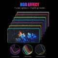Gaming Mouse Pad LED RGB Large Gamer Mousepad USB LED Lighting Backlit Rainbow Computer Mat Rubber K. 