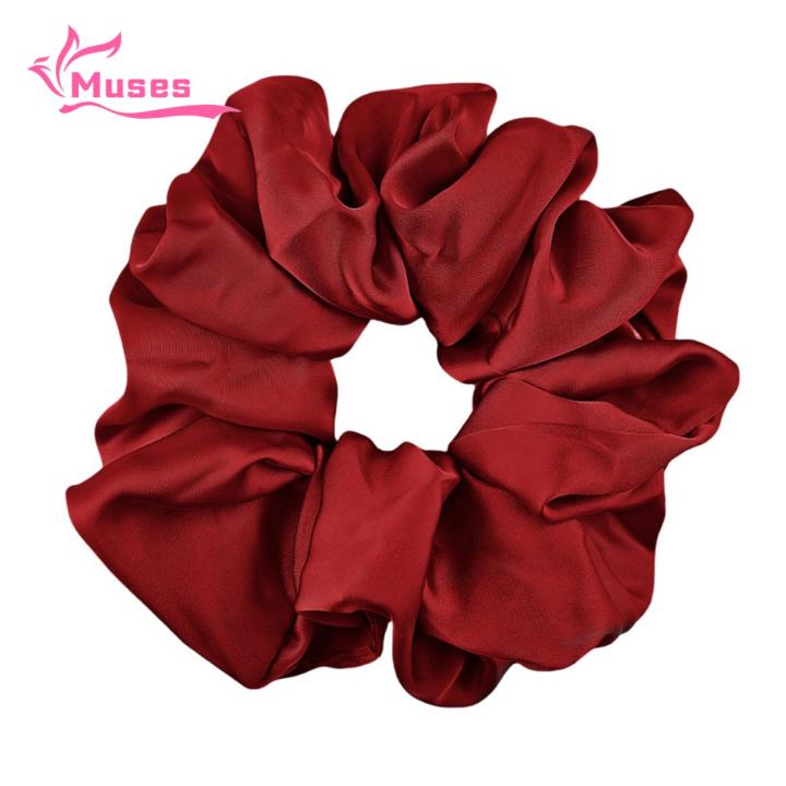 Muses%20Mall%20Decorative%20Hair%20Band%20Large%20Elastic%20Hair%20Tie%20for%20Girls%20Smooth%20Satin%20Hair%20Ring%20Ponytail%20Holder%20with%20High%20Elasticity%20Bun%20Hair%20Ball%20Rope%20Accessory%20for%20Women%20Fashionable%20Elastic%20Band%20-%20Image%202