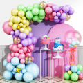 Complete Set 91 Pcs Mega Pack Balloon Arch Garland Kit Multicolor Macaron Balloons Wedding Birthday Party Decoration balloons Garland Birthday celebration party decoration pink balloon theme 91 pcs Full set. 