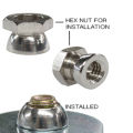 A2-70 Stainless Steel Nut Break Off Shear Anti Theft Breakaway Twist Security M6 M8 M10 M12. 