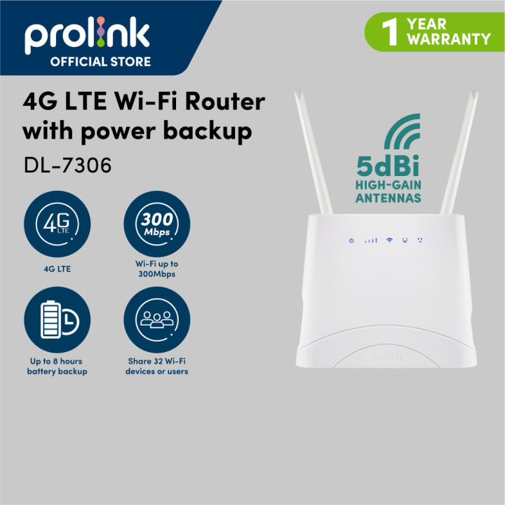 Pcb Prolink Router Prolink LTE 4G WiFi Home Router Up to 300Mbps DL7306 | Daraz.lk