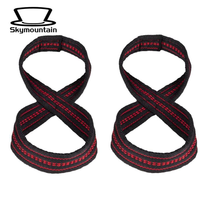Powerlifting Wrist Wraps Anti-slip Figure 8 Lifting Straps for Men Women Improve Grip for Weightlifting Powerlifting Strength Training at Home Gym Weight Lifting Straps