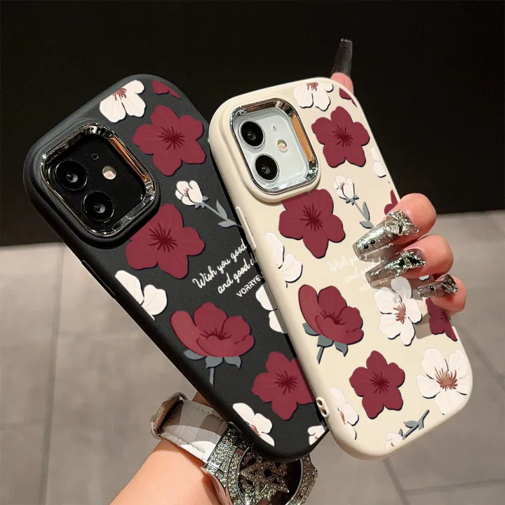 ZeroQiQi%20for%20Samsung%20A53%205G%20Back%20Cover%20Red%20White%20Flowers%20Silver%20Lens%20Protection%20Edge%20Soft%20Rubber%20Mobile%20Phone%20Cases%20-%20Image%204