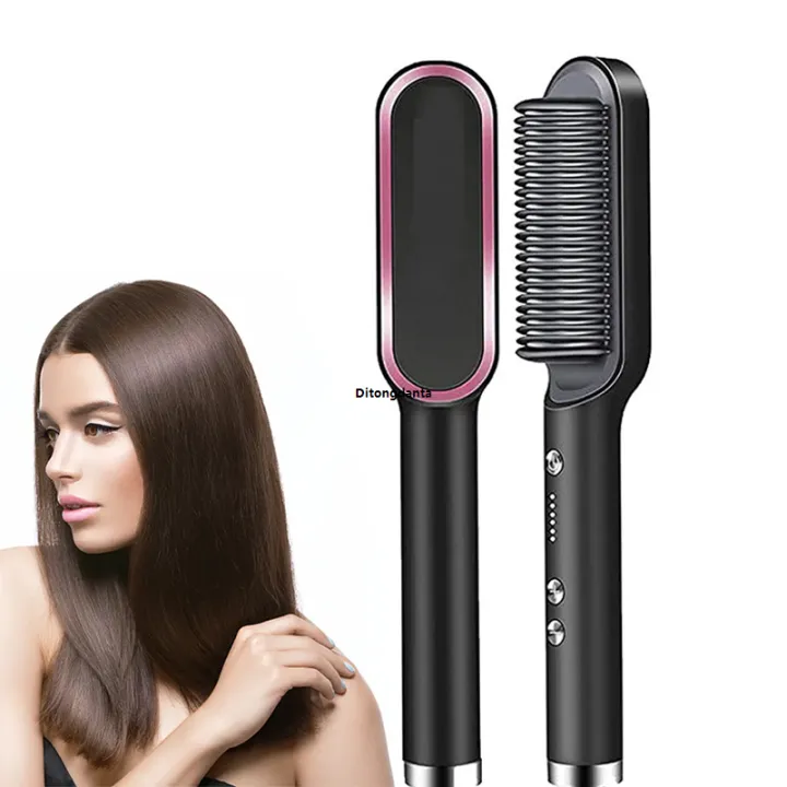 HOT%20Tool%20styling%20heating%20straight%20electric%201%20hair%20straight%20ceramic%20hot%20comb%202%20in%20hair%20brush%20negative%20ion%20fast%20-%20Image%202