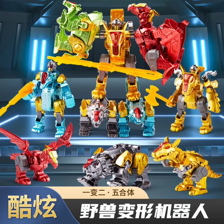 〓Official Authorization〓COD〓 Children's Transformer Dinosaurs Robot ...