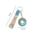Fashion Kawaii New Food Donut PVC Keychain For Women Men Cute Backpack Pendant Accessories Aesthetic Couples Gift Car Key Ring. 