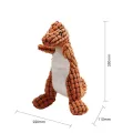 Cute Dinosaur Shaped Pet Molar Toys Bite Resistant Animal Chew Dog Squeaky Plush Toy for Puppy to Clean Teeth Pet Accessories. 