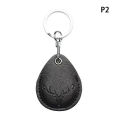 【HOT】 1Pc PU Leather Access Card Case Leather Card Holder Keychain Key Ring Door Lock Access Tag ID Card Case Keychain Access Card Bag. 