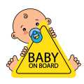 Baby On board vinyl Sticker (1pcs) for Bike,car and any type vehicle. 