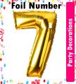 32" Foil Numbers Gold Balloon Numbers 0 - 9 Birthday Party. 