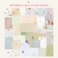 RHS Online 60PCS Background Base Paper Basic Material Memo Pad Paper Literary Mail Card Journal Planner Diary Scrapbooking. 