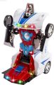 WolVol Robot Police Car Toy with Lights and Sounds for Kids, with Bump and Go Action. 