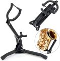 Saxophone Stand Foldable Alto/Tenor Sax Stand Saxophone Bracket Sax Holder Adjustable Triangle Base. 