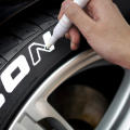 Car Tyre Wheel Metal Permanent White Paint Pen Paint Markers Waterproof Car Tyre Oil-Based Paint Pen Permanent Marker Pen for tyres - White. 