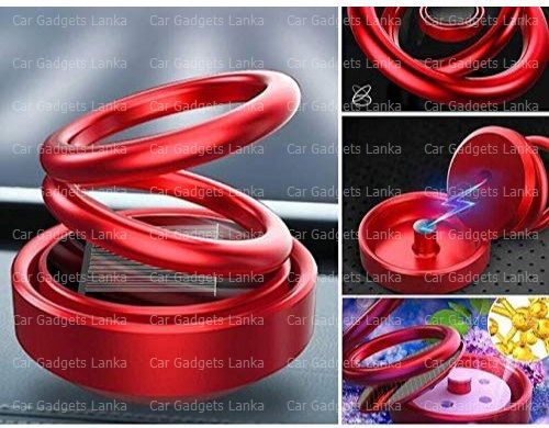 Solar Power Rotatable Red Colour Aroma Air Freshener Perfume Car Dashboard Ornament