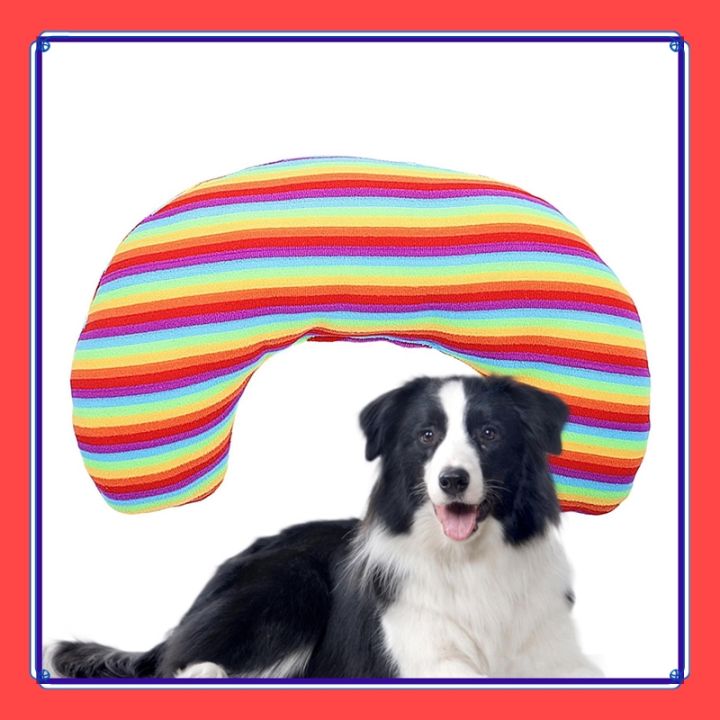 VibeVendor Dog Calming Pillow U Shape Ultra Soft Fluffy Pet Calming Half Donut Cuddler Cuddler Pillow Pet gelaoph
