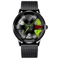 【ThinkWay】✿ 2021 Cool Black Series !New Sports Car Wheel Design Men Quartz Watch Classic Stainless Steel Male Sport Tire Watch Business Racing Watch for Men Gift Montre Homme. 