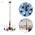 European Modern Classic Farmhouse Ceiling Light Fixture 6 Lights Hanging Chandelier for 1:87. 