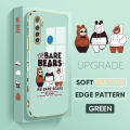 TA for Realme 5I Case Cute Three Bears Luxury 6D Plating Soft Casing Silicone Square Frame Phone Case Shiny Bling Back Cover + Free Lanyard. 