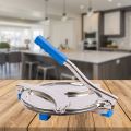 Stainless Steel Puri Maker Press Machine - Roti chapati Presser for Home - Papad-khakhra-poori Manual Hand Press with Handle. 