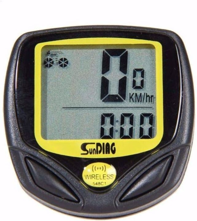 Speedometer Cycling Computer, Wireless Bicycle Speedometer, Odometer, Multi-Function LCD Waterproof Display, Riding Accessories Odometer