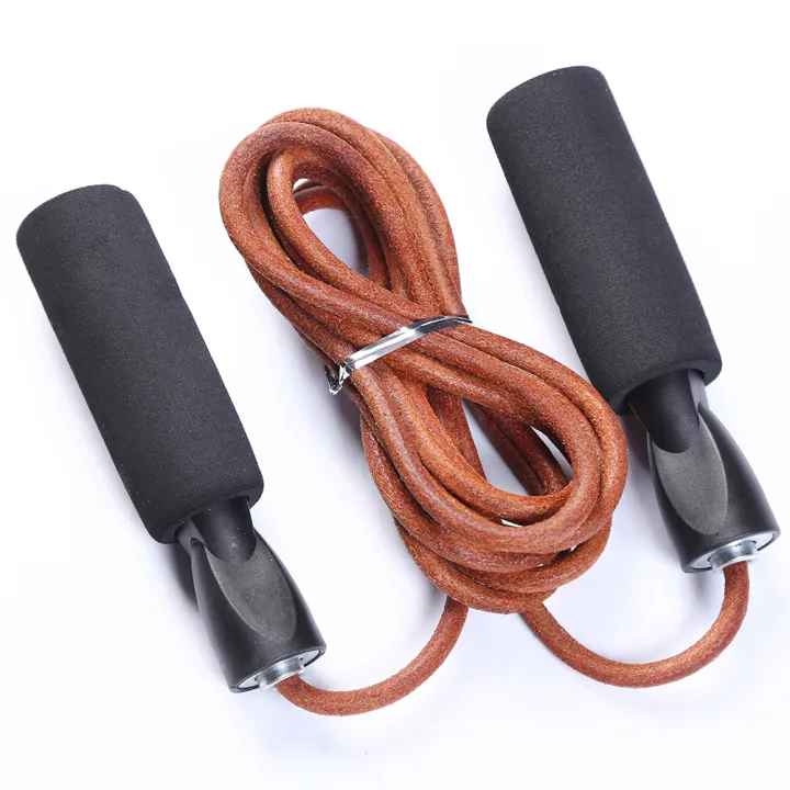 bellylady%20Adjustable%20Jump%20Rope%20Skipping%20Leather%20Rope%20with%20Bearing%20Comfortable%20Sponge%20Handles%20for%20Skipping%20Boxing%20Fitness%20-%20Image%205