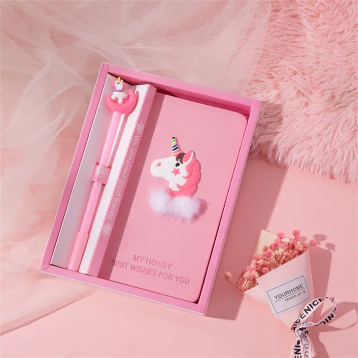 Kids%20Gift%20School%20Office%20Supply%20Diary%20Pen%20Kawaii%20Stationery%20Book%20Notepad%20Notebook%20Unicorn%20Set%20Cute%20-%20Image%207