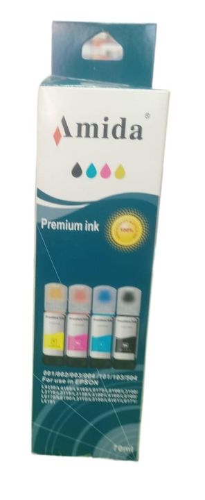 Amida Premium Refill Ink 001/002/003/004/101/103/104 For Use in Epson ...