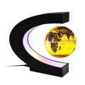 Floating Globe with LED Light 3 Inch Magnetic Levitation Rotating World Map with Multicolor Light C-Shape Base Creative Anti Gravity Globe Lamp for Children Gift Home Office Desk Decoration Teaching Demo. 