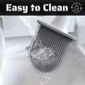 Toilet Brush with Holder - Toilet Cleaning Brush for Quick Drying Bathroom, Wall Mounted Silicone Toilet Brush with Holder - Toilet Cleaning Brush for Quick Drying Bathroom, Wall Mounted Silicone Toilet Brushes & Holders - Silicon Toilet Brush and Holder. 