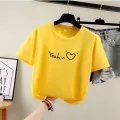 Short Sleeve T Shirt Women Ladies Polyester Tee Baju Outfit Perempuan Style 有領 t shirt 女 T Shirts for Women. 
