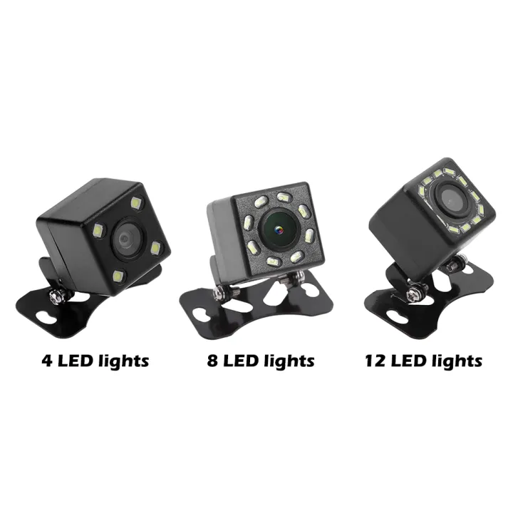 4 8 12 LED Night Vision Car Rear View Camera 170 Lens Backup Reversing ...