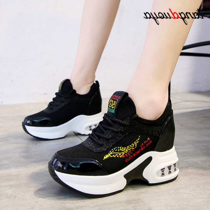 2023 white women shoes new chunky sneakers women black sport