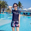 New Swimsuit Female Dress Split Boxers Korean Style Fresh Student Girl Hot Spring Swimming Suit. 