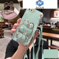 AnDyN Casing For oppo a1k oppo a3s oppo a12e Phone case Cute 3D Butterfly Rabbit Cosmetic Mirror Holder Square Soft TPU Phone Cover with Lanyard. 