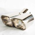 Car Universal Double Barrell Muffler Tip Designer Silencer End Nickel. 