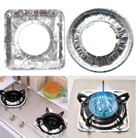 Kitchen Oil Proof Stove Liners Disposable Aluminum Foil Stove Burner Covers Gas Oven Pad For Cooking Kitchen Accessories 1Pcs
